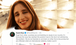 കര്‍ഷക പ്രക്ഷോഭം ഈ നിലയിലെത്തിച്ചത് കേന്ദ്ര സര്‍ക്കാര്‍; വിമര്‍ശനവുമായി ഫറാ ഖാന്‍ അലി