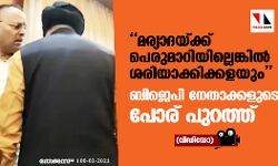 മര്യാദയ്ക്ക് പെരുമാറിയില്ലെങ്കില്‍ ശരിയാക്കിക്കളയും;   ബിജെപി നേതാക്കളുടെ പോര് പുറത്ത്(വീഡിയോ)