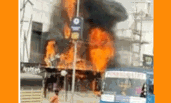 പാലക്കാട് നഗരത്തില്‍ വന്‍ തീപിടത്തം; ഹോട്ടല്‍ പൂര്‍ണമായും കത്തിനശിച്ചു