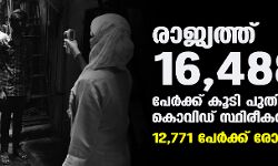 രാജ്യത്ത് 16,488 പേര്‍ക്ക് കൂടി പുതിയതായി കൊവിഡ് സ്ഥിരീകരിച്ചു; 12,771 പേര്‍ക്ക് രോഗമുക്തി