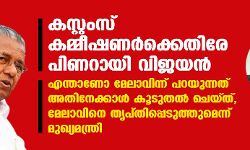 കസ്റ്റംസ് കമ്മീഷണര്‍ക്കെതിരേ പിണറായി;  എന്താണോ മേലാവിന്ന് പറയുന്നത് അതിനേക്കാള്‍ കൂടുതല്‍ ചെയ്ത്, ചിലര്‍ മേലാവിനെ തൃപ്തിപ്പെടുത്തുമെന്ന് മുഖ്യമന്ത്രി