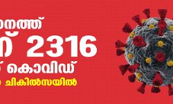 സംസ്ഥാനത്ത് ഇന്ന് 2316 പേര്‍ക്ക് കൊവിഡ്-19 സ്ഥിരീകരിച്ചു