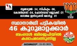 സ്ഥാനാര്‍ഥി പട്ടികയില്‍ 46 കൂറുമാറ്റക്കാര്‍; ബംഗാള്‍ ബിജെപിയില്‍ കലാപമടങ്ങുന്നില്ല