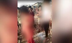 മധ്യപ്രദേശില്‍ ബലാല്‍സംഗിയെയും ഇരയാക്കപ്പെട്ട പെണ്‍കുട്ടിയെയും കൈകള്‍ കൂട്ടിക്കെട്ടി തെരുവില്‍ നടത്തിച്ചു