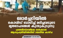 മോര്ച്ചറിയില് കൊവിഡ് ബാധിച്ച് മരിച്ചവരുടെ മൃതദേഹങ്ങള് കുന്നുകൂടുന്നു; ഛത്തീസ്ഗഢിലെ സര്ക്കാര് ആശുപത്രിയില്നിന്ന് ദയനീയ കാഴ്ച മോര്ച്ചറിയില് കൊവിഡ് ബാധിച്ച് മരിച്ചവരുടെ മൃതദേഹങ്ങള് കുന്നുകൂടുന്നു; ഛത്തീസ്ഗഢിലെ സര്ക്കാര് ആശുപത്രിയില്നിന്ന് ദയനീയ കാഴ്ച
