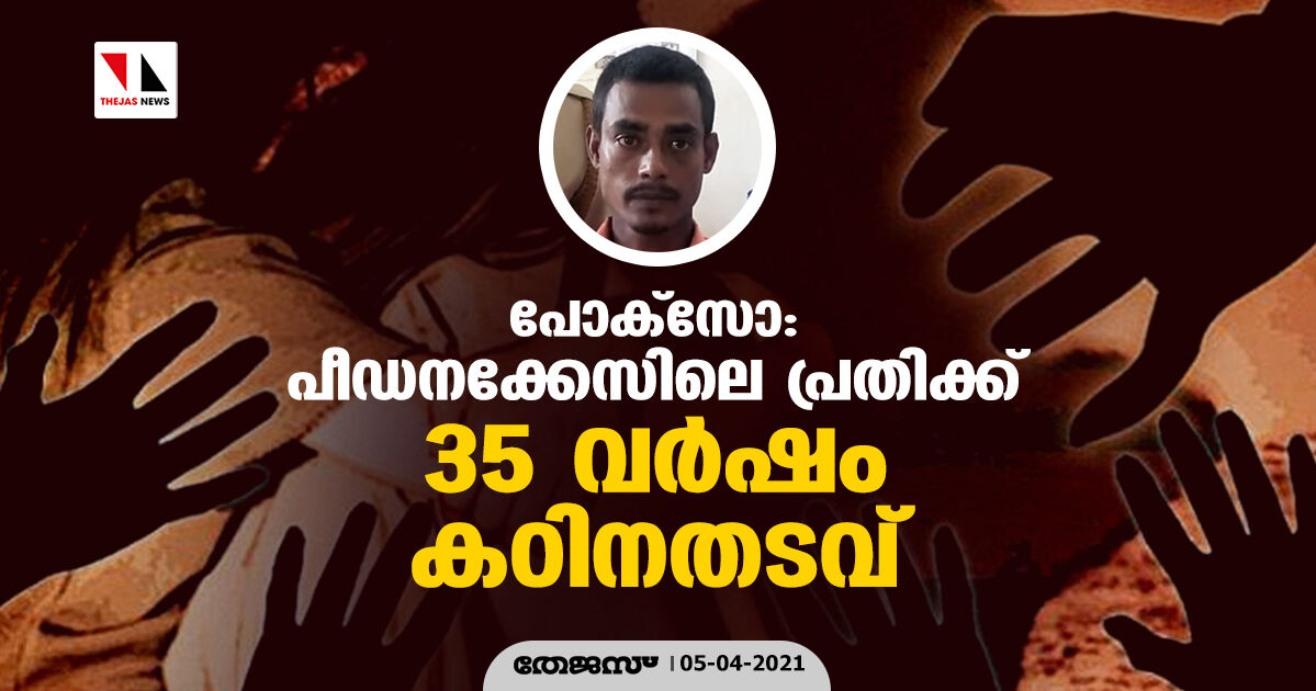 പ്രായപൂര്‍ത്തിയാകാത്ത പെണ്‍കുട്ടിയെ  പീഡിപ്പിച്ച പ്രതിക്ക് 35 വര്‍ഷം കഠിനതടവ്