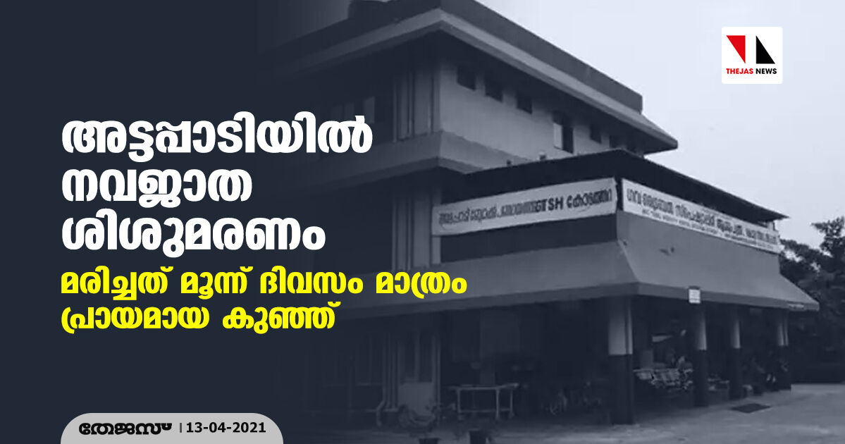 അട്ടപ്പാടിയിൽ നവജാത ശിശുമരണം; മരിച്ചത് മൂന്ന് ദിവസം മാത്രം പ്രായമായ കുഞ്ഞ് അട്ടപ്പാടിയിൽ നവജാത ശിശുമരണം; മരിച്ചത് മൂന്ന് ദിവസം മാത്രം പ്രായമായ കുഞ്ഞ്