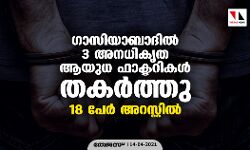 ഗാസിയാബാദിൽ 3 അനധികൃത ആയുധ ഫാക്ടറികൾ തകർത്തു, 18 പേർ അറസ്റ്റിൽ