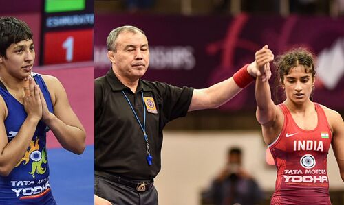ഏഷ്യന്‍ റെസ്‌ലിങ് ചാംപ്യന്‍ഷിപ്പ്; വിനേഷിനും അന്‍ഷുവിനും സ്വര്‍ണ്ണ മെഡല്‍