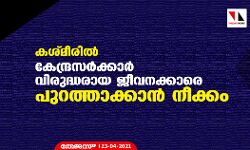 കശ്മീരില്‍ കേന്ദ്രസര്‍ക്കാര്‍ വിരുദ്ധരായ ജീവനക്കാരെ പുറത്താക്കാന്‍ നീക്കം