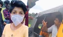 സഹോദരനൊപ്പം റോഡരികില്‍ നിന്ന പെണ്‍കുട്ടിക്കു നേരെ അസഭ്യം; നേരിട്ട് പെണ്‍കുട്ടി(വീഡിയോ)