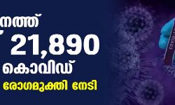 സംസ്ഥാനത്ത് ഇന്ന് 21,890 പേര്‍ക്ക് കൊവിഡ്; 7943 പേര്‍ക്കു രോഗമുക്തി