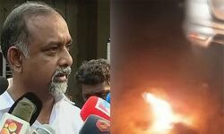 കാറിന് നേരെ പെട്രോള്‍ ബോംബേറ്: ഇഎംസിസി കമ്പനി പ്രസിഡന്റ് ഷിജു വര്‍ഗ്ഗീസ് ഉള്‍പ്പെടെ മൂന്ന് പേര്‍ കസ്റ്റഡിയില്‍