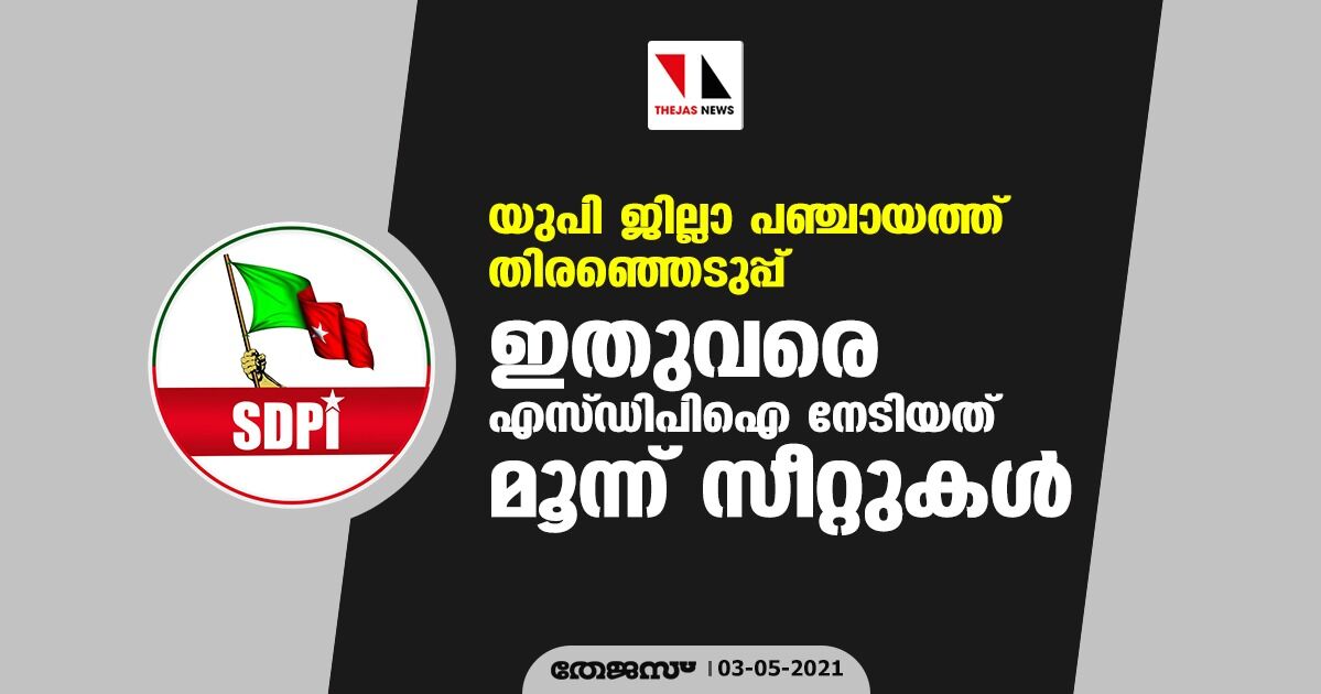 യുപി ജില്ലാ പഞ്ചായത്ത് തിരഞ്ഞെടുപ്പ്: ഇതുവരെ എസ്ഡിപിഐ നേടിയത് മൂന്ന് സീറ്റുകള്‍