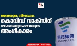 ചൈനയുടെ സിനോഫാം കൊവിഡ് വാക്‌സിന് ലോകാരോഗ്യസംഘടനയുടെ അംഗീകാരം