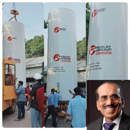 കോഴിക്കോട് മെഡിക്കല്‍ കോളജില്‍ ഓക്‌സിജന്‍ ടാങ്ക് സ്ഥാപിച്ചു