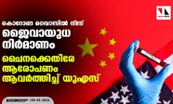 കൊറോണ വൈറസില്‍ നിന്ന് ജൈവായുധ നിര്‍മാണം: ചൈനക്കെതിരേ ആരോപണം ആവര്‍ത്തിച്ച് യുഎസ്