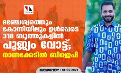 മഞ്ചേശ്വരത്തും കോന്നിയിലും ഉൾപ്പെടെ 318 ബൂത്തുകളിൽ പൂ‍ജ്യം വോട്ട്; നാണക്കേടിൽ ബിജെപി