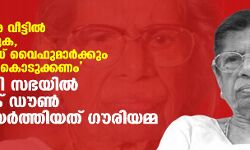 രോഗമുള്ളവരെ വീട്ടില്‍ തന്നെ ഇരുത്തുക, അവര്‍ക്കും മിഡ് വൈഫുമാര്‍ക്കും സര്‍ക്കാര്‍ അരികൊടുക്കണം; തിരു-കൊച്ചി സഭയില്‍ ആദ്യ ലോക് ഡൗണ്‍ നിര്‍ദ്ദേശമുയര്‍ത്തിയത് ഗൗരിയമ്മ