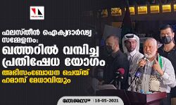 ഫലസ്തീന് ഐക്യദാര്ഢ്യ സമ്മേളനം; ഖത്തറില് വമ്പിച്ച പ്രതിഷേധ യോഗം; അഭിസംബോധന ചെയ്ത് ഹമാസ് മേധാവിയും ഫലസ്തീന് ഐക്യദാര്ഢ്യ സമ്മേളനം; ഖത്തറില് വമ്പിച്ച പ്രതിഷേധ യോഗം; അഭിസംബോധന ചെയ്ത് ഹമാസ് മേധാവിയും
