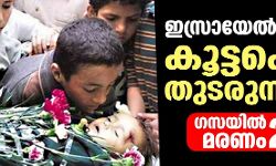 ഇസ്രായേൽ കൂട്ടക്കൊല തുടരുന്നു; ഗസയിൽ മരണം 227