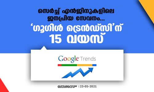 സെര്‍ച്ച് എന്‍ജിനുകളിലെ ജനപ്രിയ സേവനം.... ഗൂഗിള്‍ ട്രെന്‍ഡ്‌സിന് 15 വയസ്