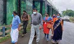 കലക്ടറുടെ നേതൃത്വത്തിൽ തൃശൂർ ജില്ലയിലെ ബണ്ടുകൾ പരിശോധിച്ചു