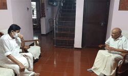 മന്ത്രി വി അബ്ദുറഹിമാന്‍ പാര്‍ട്ടി നേതാക്കളെ സന്ദര്‍ശിച്ചു