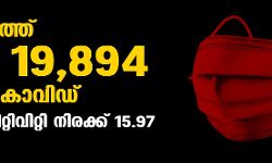 സംസ്ഥാനത്ത് ഇന്ന് 19,894 പേര്‍ക്ക് കൊവിഡ്;  മരണം 186