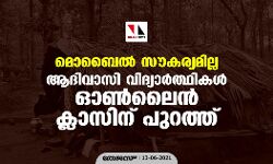 മൊബൈല്‍ സൗകര്യമില്ല; ആദിവാസി വിദ്യാര്‍ത്ഥികള്‍ ഓണ്‍ലൈന്‍ ക്ലാസിന് പുറത്ത്