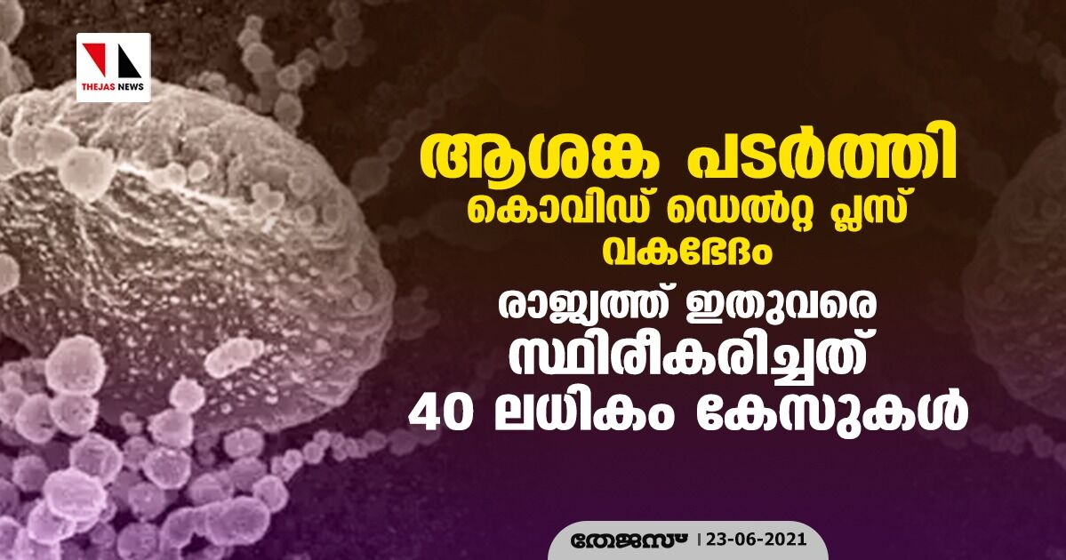 ആശങ്ക പടര്‍ത്തി കൊവിഡ് ഡെല്‍റ്റ പ്ലസ് വകഭേദം; രാജ്യത്ത് ഇതുവരെ സ്ഥിരീകരിച്ചത് 40 ലധികം കേസുകള്‍