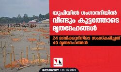 യുപിയില് ഗംഗാനദിയില് വീണ്ടും കൂട്ടത്തോടെ മൃതദേഹങ്ങള്, 24 മണിക്കൂറിനിടെ സംസ്കരിച്ചത് 40 മൃതദേഹങ്ങള് യുപിയില് ഗംഗാനദിയില് വീണ്ടും കൂട്ടത്തോടെ മൃതദേഹങ്ങള്, 24 മണിക്കൂറിനിടെ സംസ്കരിച്ചത് 40 മൃതദേഹങ്ങള്
