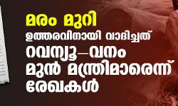 മരം മുറി: ഉത്തരവിനായി വാദിച്ചത് റവന്യൂ - വനം മുൻ മന്ത്രിമാരെന്ന് രേഖകൾ