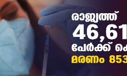 രാജ്യത്ത് 46,617 പേര്‍ക്ക് കൊവിഡ്; മരണം 853