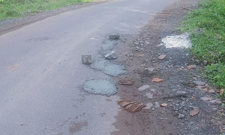 നിര്മാണം പൂര്ത്തിയായി മാസങ്ങള്ക്കകം വനം വകുപ്പിന് കീഴിലുള്ള റോഡ് തകര്ന്നു നിര്മാണം പൂര്ത്തിയായി മാസങ്ങള്ക്കകം വനം വകുപ്പിന് കീഴിലുള്ള റോഡ് തകര്ന്നു