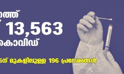 സംസ്ഥാനത്ത് ഇന്ന് 13,563 പേര്ക്ക് കൊവിഡ്; ടെസ്റ്റ് പോസിറ്റിവിറ്റി നിരക്ക് 10.4; മരണം 130 സംസ്ഥാനത്ത് ഇന്ന് 13,563 പേര്ക്ക് കൊവിഡ്; ടെസ്റ്റ് പോസിറ്റിവിറ്റി നിരക്ക് 10.4; മരണം 130