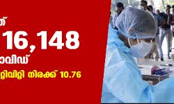 സംസ്ഥാനത്ത് ഇന്ന് 16,148 പേര്ക്ക് കൊവിഡ്; ടെസ്റ്റ് പോസിറ്റിവിറ്റി നിരക്ക് 10.76; മരണം 114 സംസ്ഥാനത്ത് ഇന്ന് 16,148 പേര്ക്ക് കൊവിഡ്; ടെസ്റ്റ് പോസിറ്റിവിറ്റി നിരക്ക് 10.76; മരണം 114