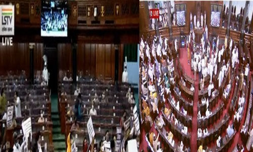 പാര്ലമെന്റില് പ്രതിഷേധം തുടരുന്നു; രണ്ട് മണി വരെ ഇരു സഭകളും പിരിഞ്ഞു പാര്ലമെന്റില് പ്രതിഷേധം തുടരുന്നു; രണ്ട് മണി വരെ ഇരു സഭകളും പിരിഞ്ഞു