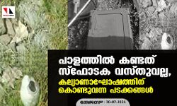 പാളത്തിൽ കണ്ടത് സ്ഫോടക വസ്തുവല്ല, കല്യാണാഘോഷത്തിന് കൊണ്ടുവന്ന പടക്കങ്ങൾ പാളത്തിൽ കണ്ടത് സ്ഫോടക വസ്തുവല്ല, കല്യാണാഘോഷത്തിന് കൊണ്ടുവന്ന പടക്കങ്ങൾ