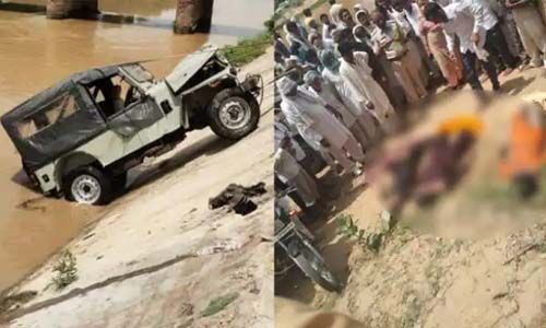 രാജസ്ഥാനില് ജീപ്പ് കനാലില് വീണ് ഒരു കുടുംബത്തിലെ മൂന്നുപേര് മരിച്ചു; രണ്ടുപേരെ കാണാതായി രാജസ്ഥാനില് ജീപ്പ് കനാലില് വീണ് ഒരു കുടുംബത്തിലെ മൂന്നുപേര് മരിച്ചു; രണ്ടുപേരെ കാണാതായി