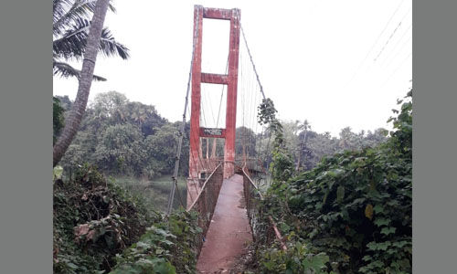 തൈക്കൂട്ടം തൂക്കുപാലത്തിന്റെ പുനര്നിര്മ്മാണ സാദ്ധ്യത തെളിഞ്ഞു തൈക്കൂട്ടം തൂക്കുപാലത്തിന്റെ പുനര്നിര്മ്മാണ സാദ്ധ്യത തെളിഞ്ഞു