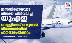 ഇന്‍ഡിഗോയുടെ വിലക്ക് പിന്‍വലിച്ച് യുഎഇ; വെള്ളിയാഴ്ച മുതല്‍ വിമാനസര്‍വീസ് പുനരാരംഭിക്കും