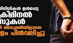 ജനപ്രതിനിധികള്‍ ഉള്‍പ്പെട്ട 36 ക്രിമിനല്‍ കേസുകള്‍ കോടതി അനുമതിയില്ലാതെ കേരളം പിന്‍വലിച്ചു