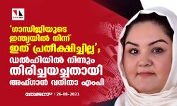 ഗാന്ധിജിയുടെ ഇന്ത്യയില്‍ നിന്ന് ഇത് പ്രതീക്ഷിച്ചില്ല; ഡല്‍ഹിയില്‍ നിന്നും തിരിച്ചയച്ചതായി അഫ്ഗാന്‍ വനിതാ എംപി