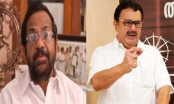 പാലോട് രവി ആര്‍എസ്എസ് എന്ന് പോസ്റ്റര്‍; പ്രതിഷേധം ഇരുട്ടിന്റെ സന്തതികളുടേതെന്ന് കെ മുരളീധരന്‍