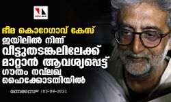 ഭീമ കൊറേഗാവ് കേസ്: ജയിലില്‍ നിന്ന് വീട്ടുതടങ്കലിലേക്ക് മാറ്റാന്‍ ആവശ്യപ്പെട്ട് ഗൗതം നവ്‌ലഖ ഹൈക്കോടതിയില്‍