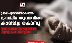 പ്രായപൂര്‍ത്തിയാകാത്ത മുസ്‌ലിം യുവാവിനെ കാറിടിച്ച് കൊന്നു; ഗോ രക്ഷാ സംഘത്തിലെ മൂന്നു പേര്‍ അറസ്റ്റില്‍