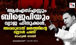ആര്‍എസ്എസ്സും ബിജെപിയും വ്യാജ ഹിന്ദുക്കള്‍, അവരുടേത് മതത്തിന്റെ ദല്ലാള്‍ പണി: രാഹുല്‍ ഗാന്ധി