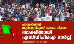 പാവറട്ടിയില്‍ ആര്‍എസ്എസ് കലാപ നീക്കം:  താക്കീതായി എസ്ഡിപിഐ പ്രകടനം