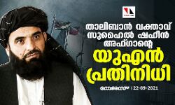 താലിബാന്‍ വക്താവ് സുഹൈല്‍ ഷഹീന്‍ അഫ്ഗാന്റെ യുഎന്‍ പ്രതിനിധി